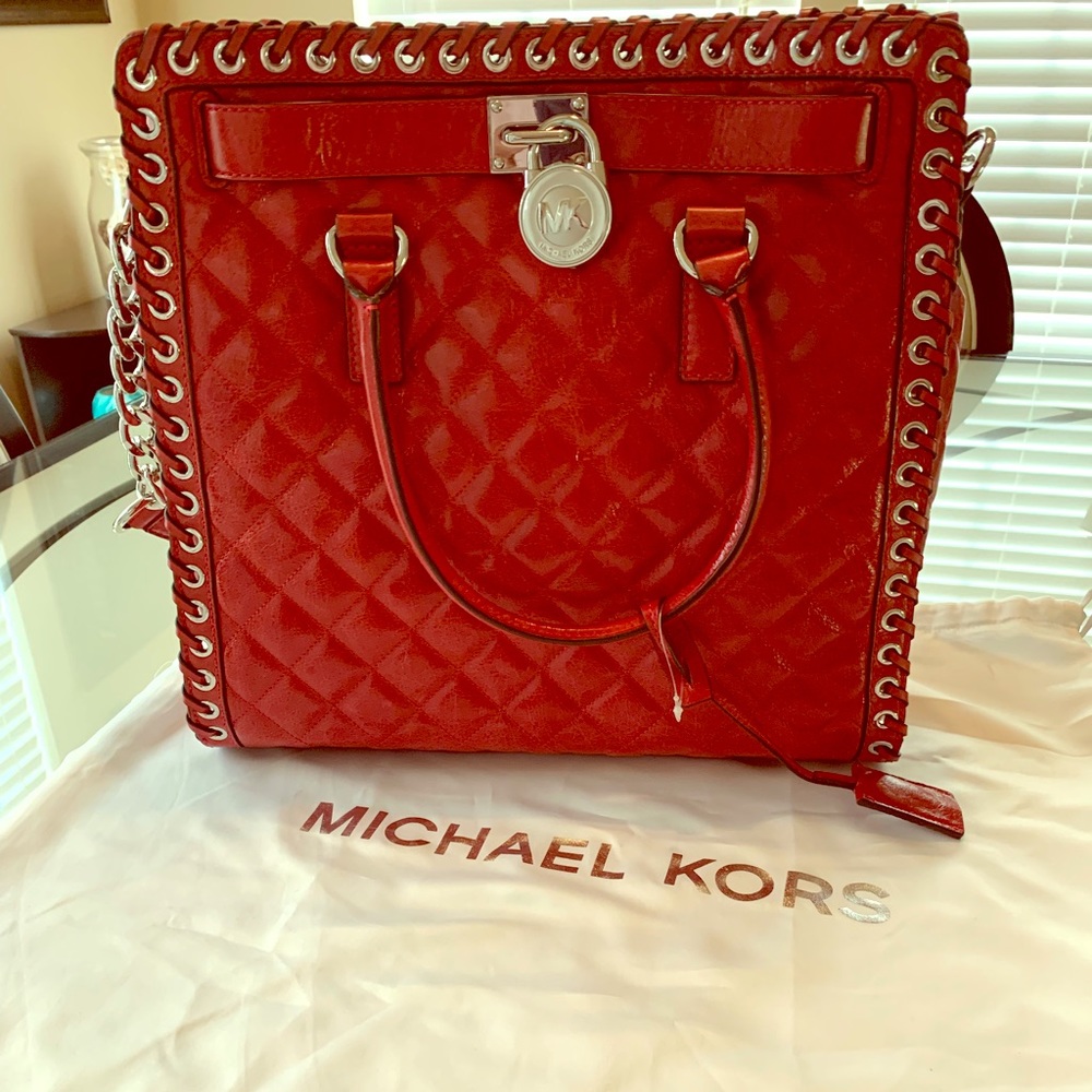 Michael Kors Grommet Quilted Leather Hamilton Bag